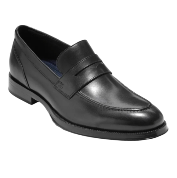 Cole Haan Men Carnegie British Black Leather Penny Loafers ... Size ..11M